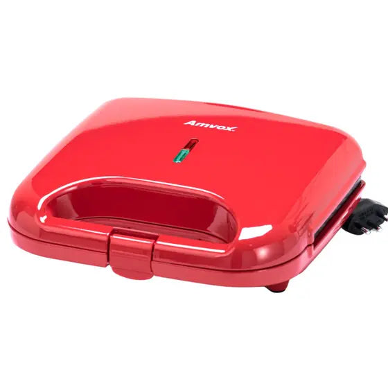 Sanduicheira e Grill Amvox AMS 370 RED 750W LED ON/OFF